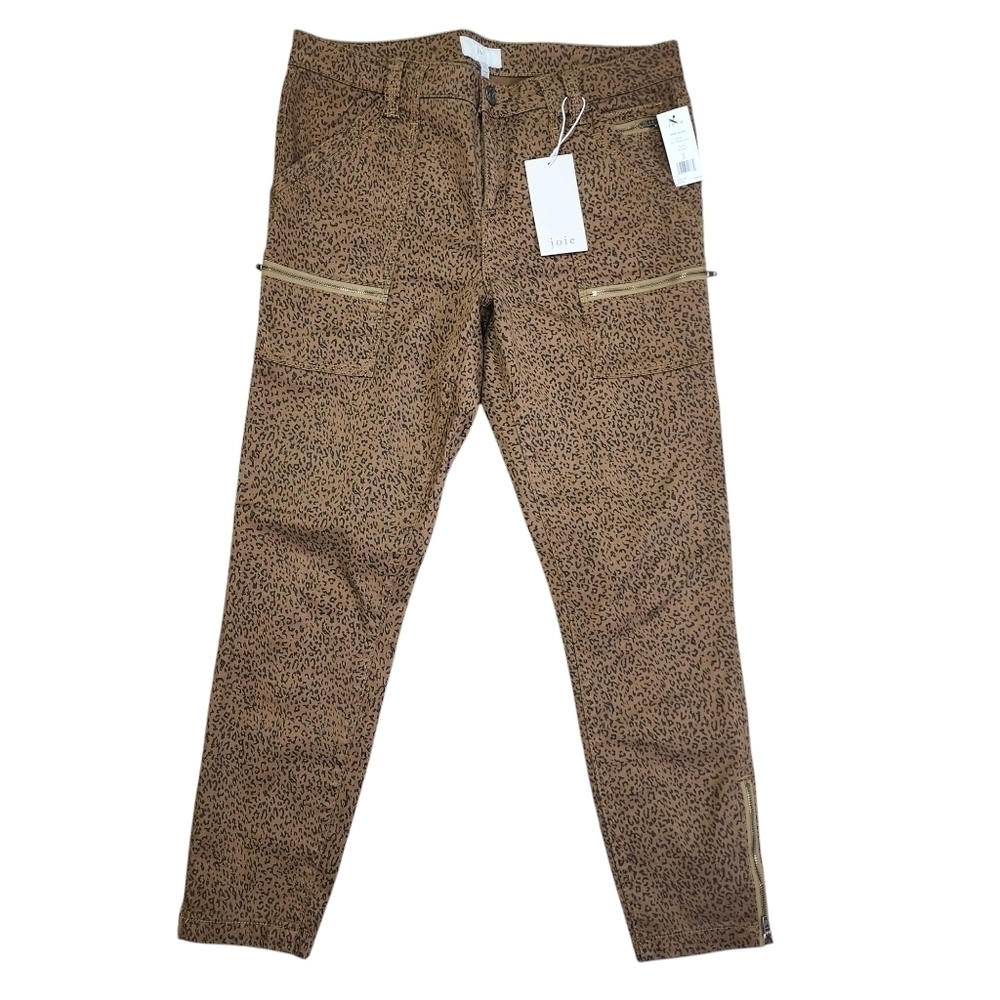 NWT Joie Park Skinny Cheetah Utility Pants Jeans - 31 (12)